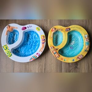 Vintage 90's Swimming Pool Chips N Dip Bowls